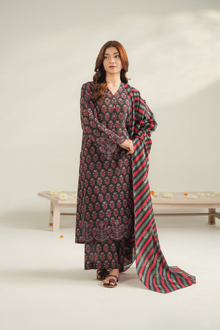 3 Piece Lawn Printed Unstitched Suit (UC0099)