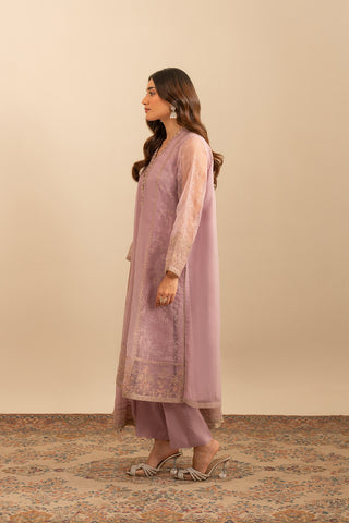3 Piece Organza Embroidered Suit (FL0003)