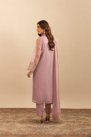 3 Piece Organza Embroidered Suit (FL0003)