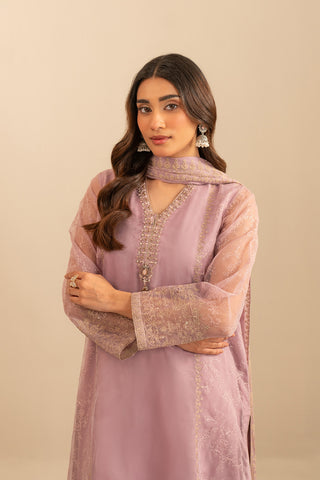 3 Piece Organza Embroidered Suit (FL0003)