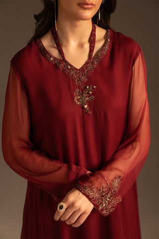 1 Piece Chiffon Embroidered (FS0073)