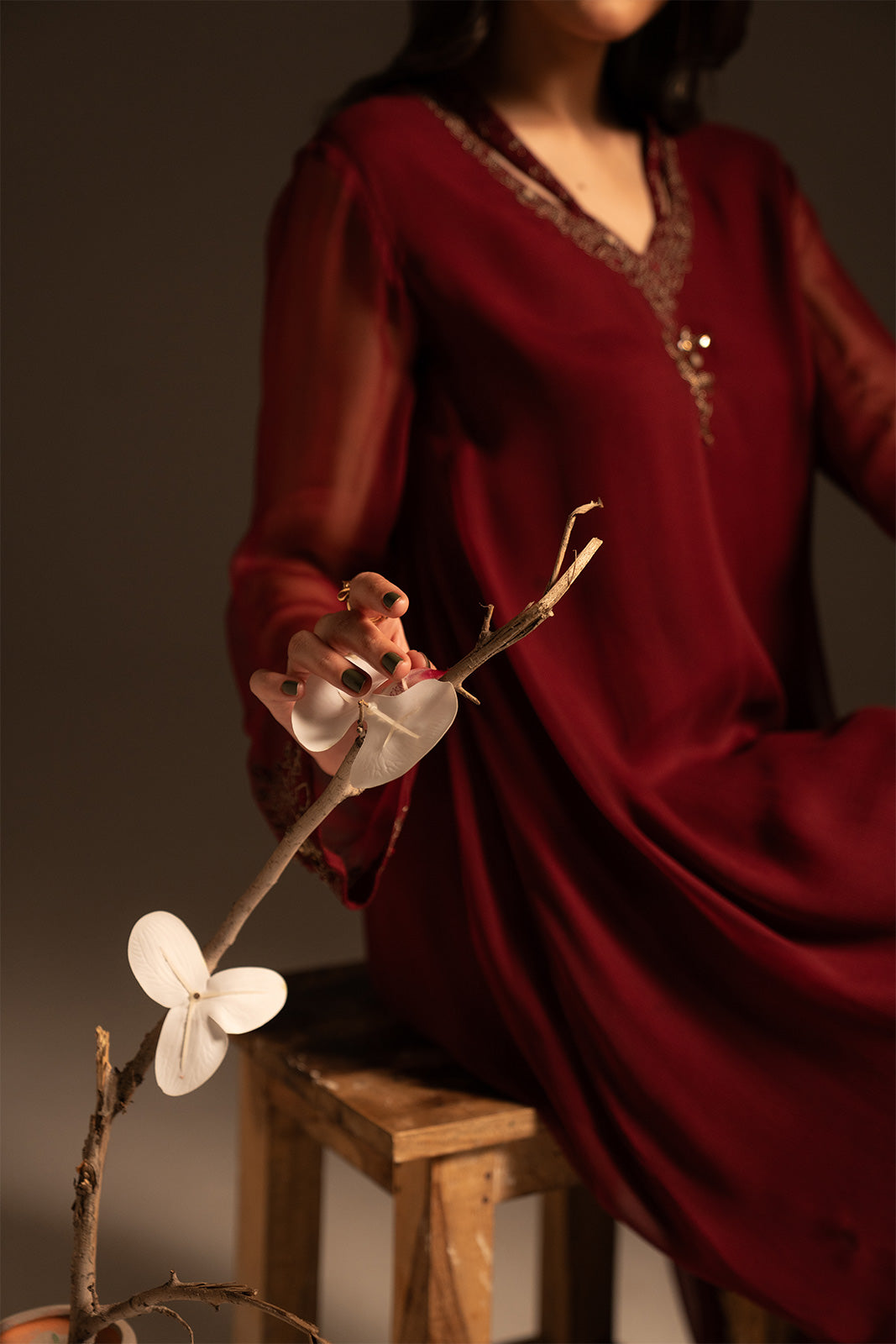 1 Piece Chiffon Embroidered (FS0073)