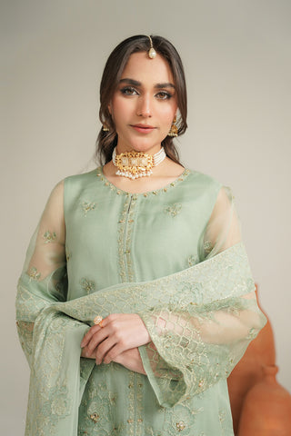 3 Piece Organza Embroidered Unstitched Suit (UF0031)