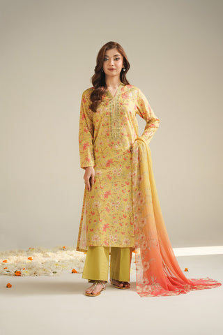 3 Piece Printed Lawn Embroidered Suit (UC0135)