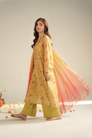 3 Piece Printed Lawn Embroidered Suit (UC0135)