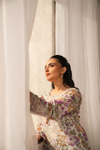 2 Piece Printed Lawn Embroidered Unstitched Suit (UC0134)
