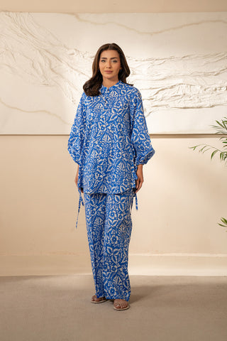 2 Piece Unstitched  Lawn Printed Suit (UC0034)