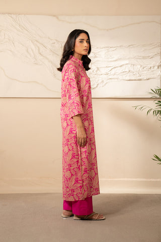 2 Piece Unstitched  Lawn Printed Suit (UC0048)