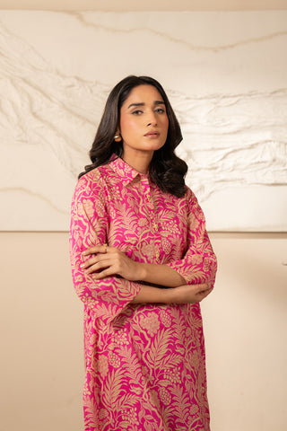 2 Piece Unstitched  Lawn Printed Suit (UC0048)