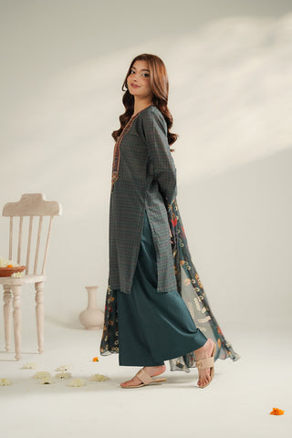 3 Piece Printed Lawn Printed Unstitched Suit (UC0132)