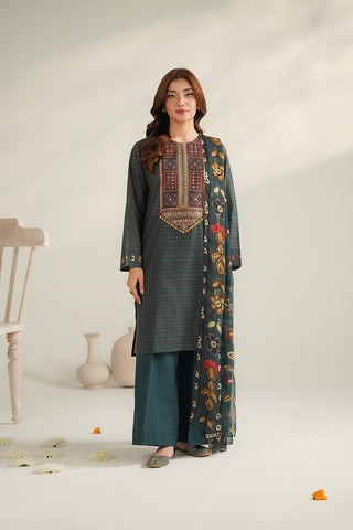 3 Piece Printed Lawn Printed Unstitched Suit (UC0132)