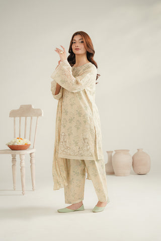 3 Piece Printed Lawn Printed Unstitched Suit (UC0111)