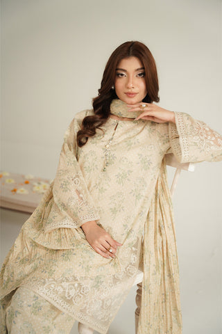 3 Piece Printed Lawn Printed Unstitched Suit (UC0111)