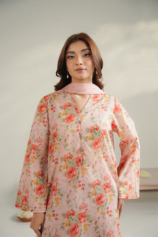3 Piece Printed Lawn Printed Unstitched Suit (UC0116)
