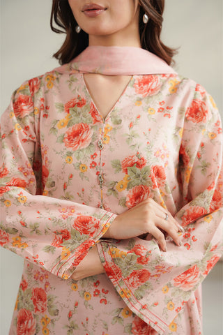 3 Piece Printed Lawn Printed Unstitched Suit (UC0116)