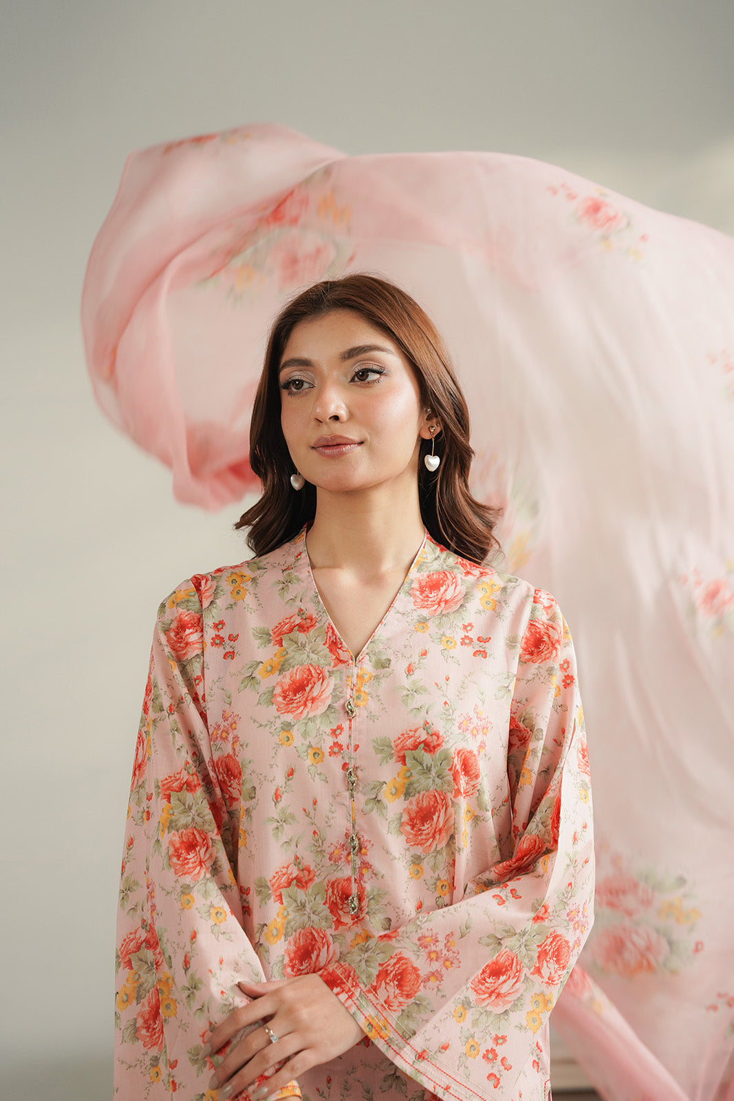 3 Piece Printed Lawn Printed Unstitched Suit (UC0116)