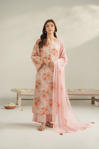 3 Piece Printed Lawn Printed Unstitched Suit (UC0116)