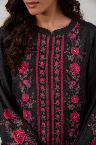 2 Piece Raw Silk Printed Suit (FS0104)