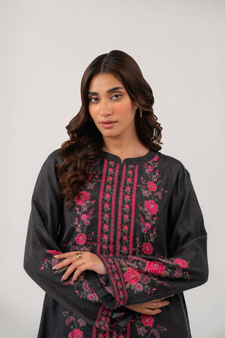 2 Piece Raw Silk Printed Suit (FS0104)