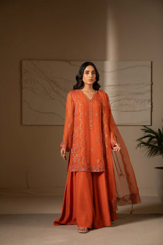 3 Piece Chiffon Embroidered Suit (UF0018)