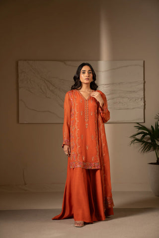 3 Piece Chiffon Embroidered Suit (UF0018)