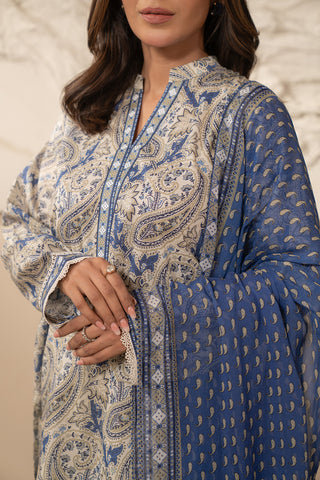 3 Piece Unstitched  Lawn Printed Suit (UC0047)