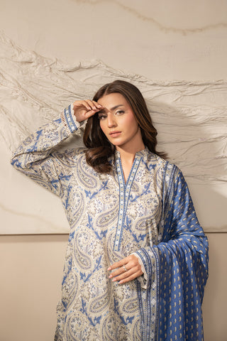 3 Piece Unstitched  Lawn Printed Suit (UC0047)