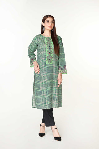 1 Piece Printed Slub Khadar Embroidered & Printed Shirt  (PD1316)