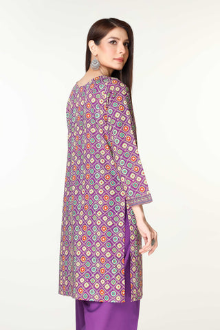 2 Piece Printed Slub Khadar Embroidered & Printed Suit  (PD1320)