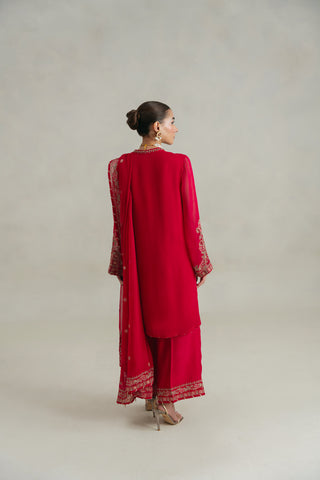 3 Piece Unstitched Chiffon Embroidered Suit (UF0006)