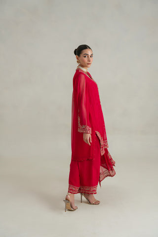 3 Piece Unstitched Chiffon Embroidered Suit (UF0006)