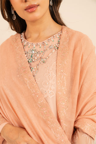 1 Piece Georgette Embroidered Shawl (FH0005)