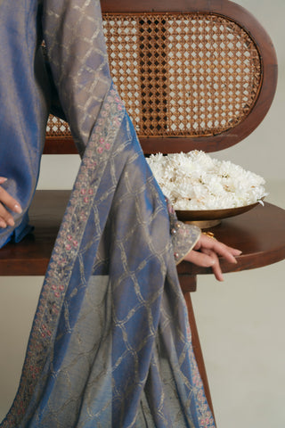 3 Piece Unstitched Masoori Zari Embroidered Suit (UF0008)