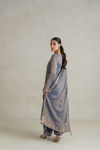 3 Piece Unstitched Masoori Zari Embroidered Suit (UF0008)