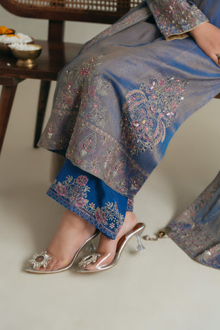 3 Piece Unstitched Masoori Zari Embroidered Suit (UF0008)