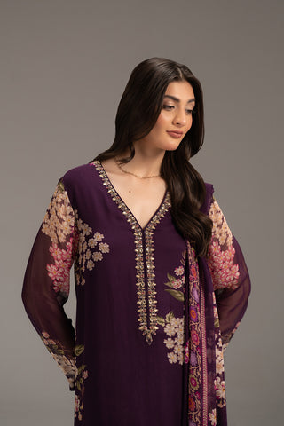 3 Piece Printed Chiffon Printed (FS0103)