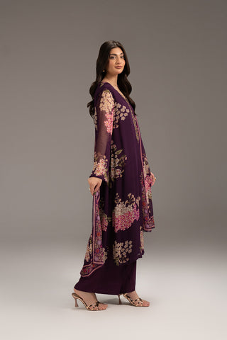 3 Piece Printed Chiffon Printed (FS0103)