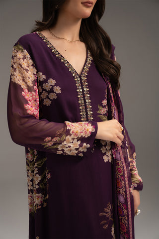 3 Piece Printed Chiffon Printed (FS0103)