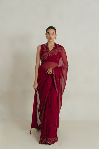 3 Piece Unstitched Chiffon Embroidered Suit (UF0005)