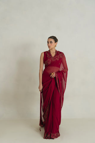 3 Piece Unstitched Chiffon Embroidered Suit (UF0005)