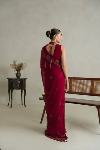 3 Piece Unstitched Chiffon Embroidered Suit (UF0005)