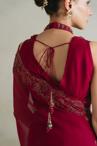 3 Piece Unstitched Chiffon Embroidered Suit (UF0005)