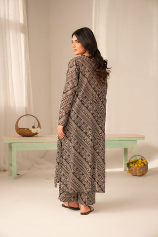 2 Piece Printed Lawn Embroidered Unstitched Suit (UC0129)