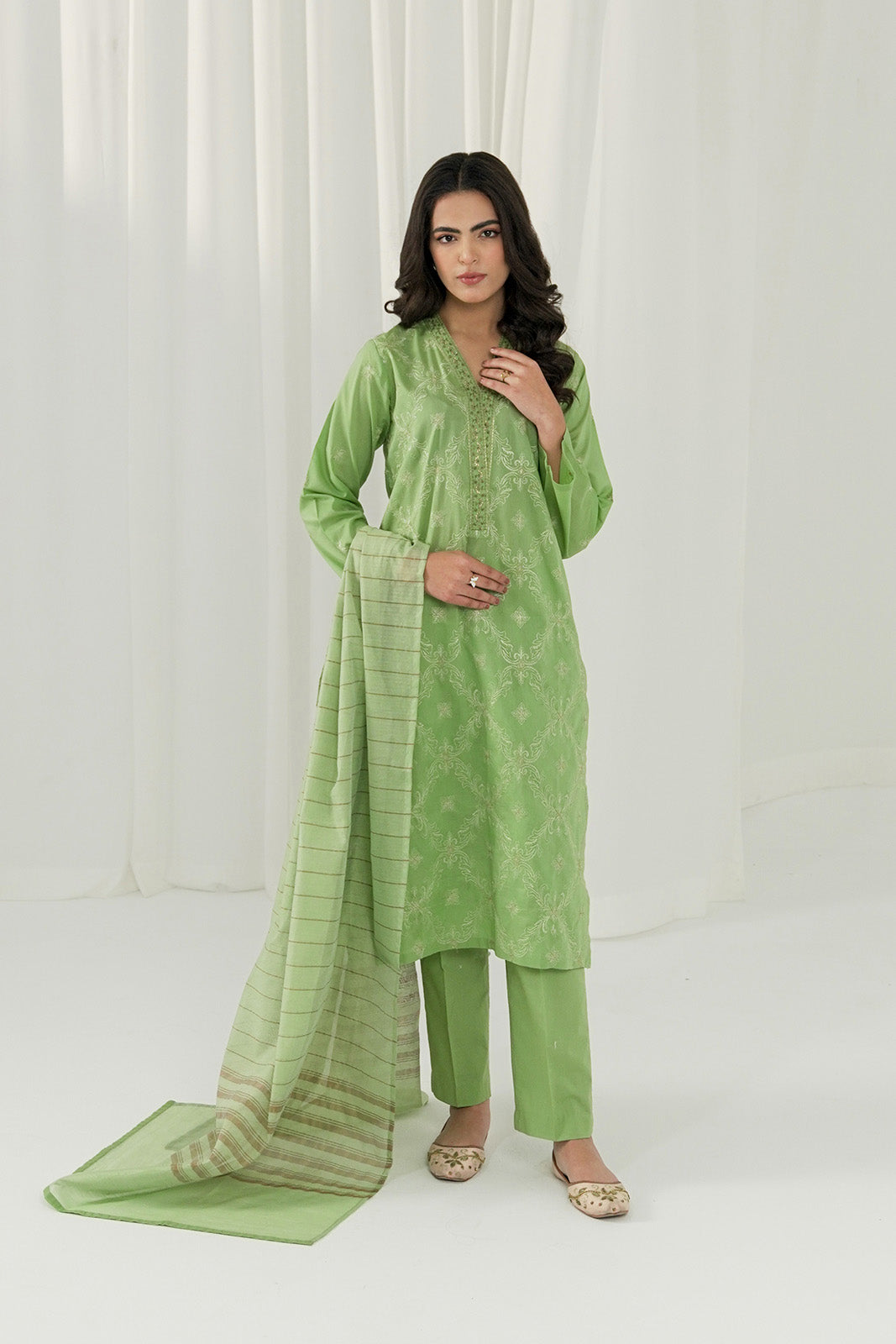 3 Piece Lawn Embroidered Suit (CS0038)