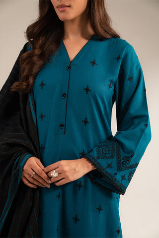 3 Piece Lawn Karandi Embroidered Suit (CS0340)