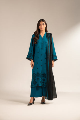 3 Piece Lawn Karandi Embroidered Suit (CS0340)