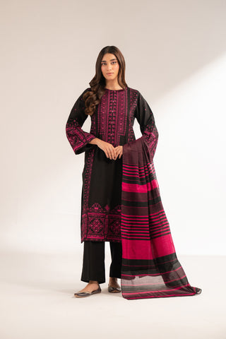 3 Piece Lawn Karandi Embroidered Suit (CS0387)