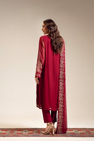 3 Piece Chiffon Embroidered (UF0026)