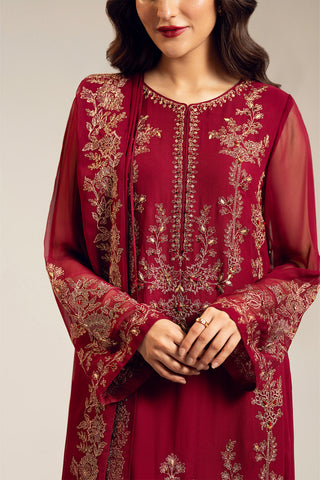 3 Piece Chiffon Embroidered (UF0026)