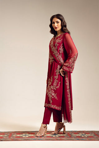 3 Piece Chiffon Embroidered (UF0026)